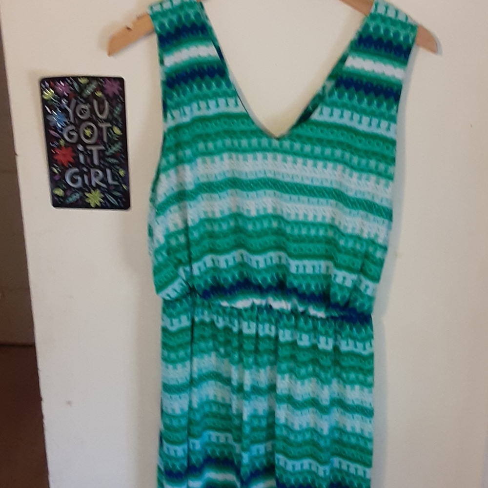 Turquoise Maxi Dress - Picture 2 of 4